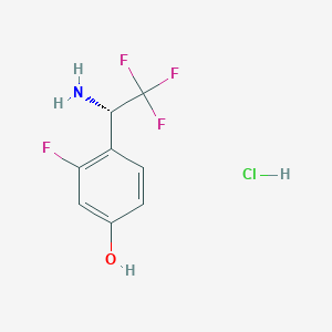 4-[(1S)-1-Amino-2,2,2-trifluoroethyl]-3-fluorophenol;hydrochloride