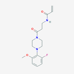 B2432448 N-[3-[4-(2-Fluoro-6-methoxyphenyl)piperazin-1-yl]-3-oxopropyl]prop-2-enamide CAS No. 2361680-62-6
