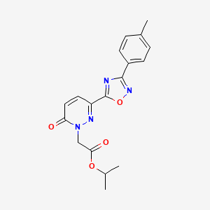 isopropyl 2-(6-oxo-3-(3-(p-tolyl)-1,2,4-oxadiazol-5-yl)pyridazin-1(6H)-yl)acetate