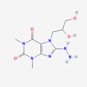 7-(2,3-dihydroxypropyl)-8-hydrazinyl-1,3-dimethyl-1H-purine-2,6(3H,7H)-dione