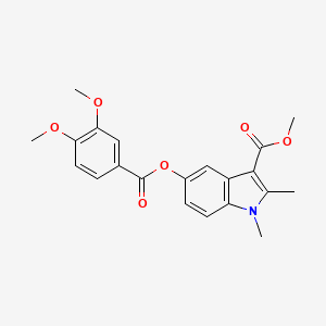3-(Methoxycarbonyl)-1,2-dimethylindol-5-yl 3,4-dimethoxybenzoate
