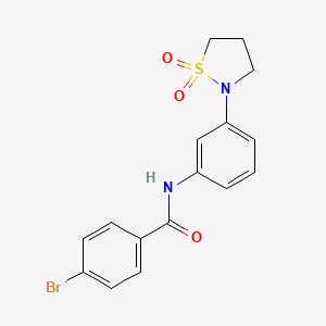 4-bromo-N-(3-(1,1-dioxidoisothiazolidin-2-yl)phenyl)benzamide