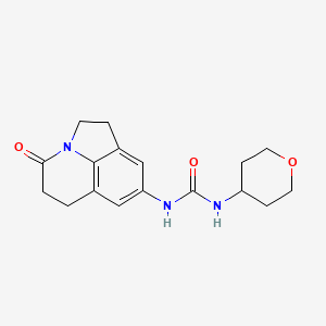 1-(4-oxo-2,4,5,6-tetrahydro-1H-pyrrolo[3,2,1-ij]quinolin-8-yl)-3-(tetrahydro-2H-pyran-4-yl)urea
