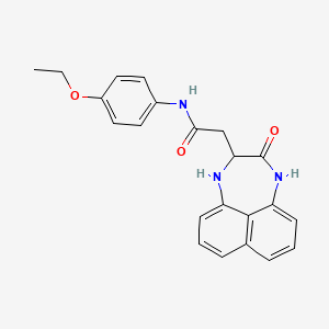 molecular formula C22H21N3O3 B2432592 N-(4-ethoxyphenyl)-2-(3-oxo-1,2,3,4-tetrahydronaphtho[1,8-ef][1,4]diazepin-2-yl)acetamide CAS No. 1009672-77-8