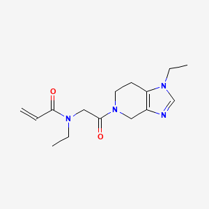 molecular formula C15H22N4O2 B2432607 N-Ethyl-N-[2-(1-ethyl-6,7-dihydro-4H-imidazo[4,5-c]pyridin-5-yl)-2-oxoethyl]prop-2-enamide CAS No. 2361761-09-1