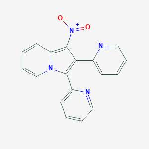 molecular formula C18H12N4O2 B243263 1-nitro-2,3-di(2-pyridinyl)indolizine 