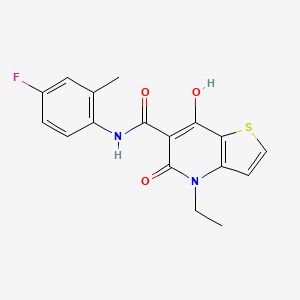 4-ethyl-N-(4-fluoro-2-methylphenyl)-7-hydroxy-5-oxo-4,5-dihydrothieno[3,2-b]pyridine-6-carboxamide