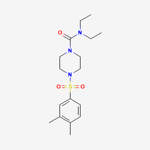 4-[(3,4-dimethylphenyl)sulfonyl]-N,N-diethyl-1-piperazinecarboxamide