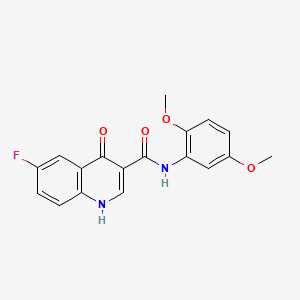 molecular formula C18H15FN2O4 B2432669 N-(2,5-dimethoxyphenyl)-6-fluoro-4-hydroxyquinoline-3-carboxamide CAS No. 951926-13-9