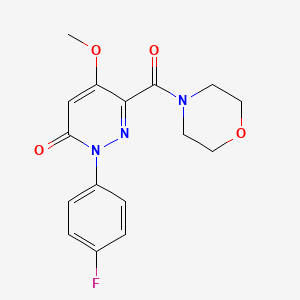 2-(4-Fluorophenyl)-5-methoxy-6-(morpholine-4-carbonyl)pyridazin-3-one