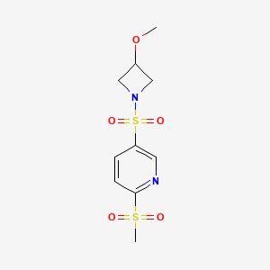 5-(3-Methoxyazetidin-1-yl)sulfonyl-2-methylsulfonylpyridine