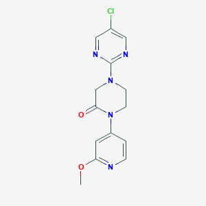 4-(5-Chloropyrimidin-2-yl)-1-(2-methoxypyridin-4-yl)piperazin-2-one