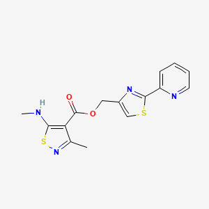 [2-(Pyridin-2-yl)-1,3-thiazol-4-yl]methyl 3-methyl-5-(methylamino)-1,2-thiazole-4-carboxylate