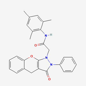 N-mesityl-2-(3-oxo-2-phenyl-2,3-dihydrochromeno[2,3-c]pyrazol-1(4H)-yl)acetamide