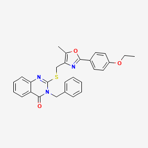 3-benzyl-2-(((2-(4-ethoxyphenyl)-5-methyloxazol-4-yl)methyl)thio)quinazolin-4(3H)-one