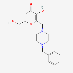 2-[(4-benzylpiperazin-1-yl)methyl]-3-hydroxy-6-(hydroxymethyl)-4H-pyran-4-one