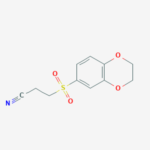 3-(2,3-Dihydro-1,4-benzodioxine-6-sulfonyl)propanenitrile