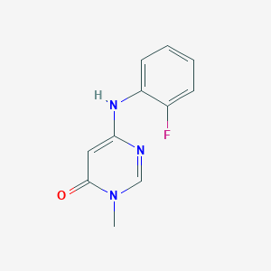 6-((2-fluorophenyl)amino)-3-methylpyrimidin-4(3H)-one