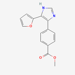molecular formula C15H12N2O3 B2432705 methyl 4-[5-(furan-2-yl)-1H-imidazol-4-yl]benzoate CAS No. 1253527-80-8