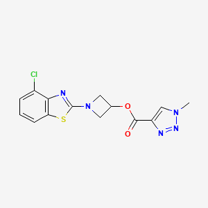 1-(4-chlorobenzo[d]thiazol-2-yl)azetidin-3-yl 1-methyl-1H-1,2,3-triazole-4-carboxylate