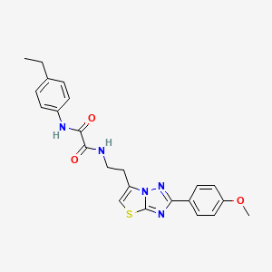 N1-(4-ethylphenyl)-N2-(2-(2-(4-methoxyphenyl)thiazolo[3,2-b][1,2,4]triazol-6-yl)ethyl)oxalamide