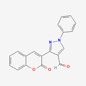 3-(2-oxo-2H-chromen-3-yl)-1-phenyl-1H-pyrazole-4-carbaldehyde