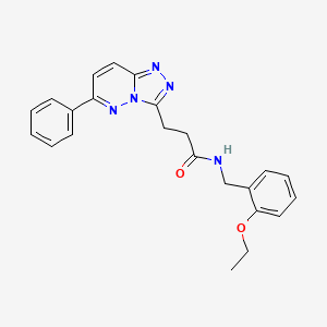 molecular formula C23H23N5O2 B2432721 N-[(2-ethoxyphenyl)methyl]-3-{6-phenyl-[1,2,4]triazolo[4,3-b]pyridazin-3-yl}propanamide CAS No. 1189683-29-1