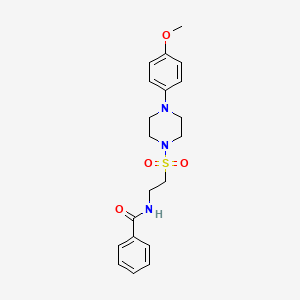 molecular formula C20H25N3O4S B2432723 N-(2-{[4-(4-methoxyphenyl)piperazin-1-yl]sulfonyl}ethyl)benzamide CAS No. 899758-65-7