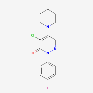 4-chloro-2-(4-fluorophenyl)-5-piperidino-3(2H)-pyridazinone