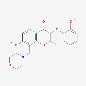 7-Hydroxy-3-(2-methoxyphenoxy)-2-methyl-8-(morpholin-4-ylmethyl)chromen-4-one