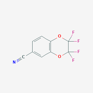 molecular formula C9H3F4NO2 B2432756 2,2,3,3-Tetrafluoro-1,4-benzodioxane-6-carbonitrile CAS No. 215732-94-8