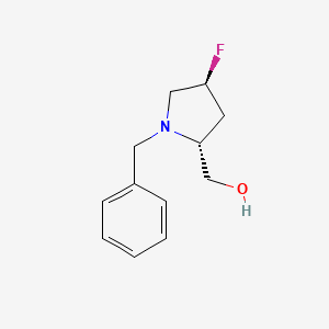molecular formula C12H16FNO B2432761 ((2R,4S)-1-benzyl-4-fluoropyrrolidin-2-yl)methanol CAS No. 2165843-22-9