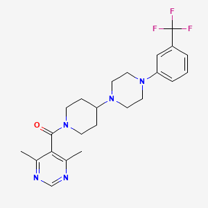 (4,6-Dimethylpyrimidin-5-yl)(4-(4-(3-(trifluoromethyl)phenyl)piperazin-1-yl)piperidin-1-yl)methanone