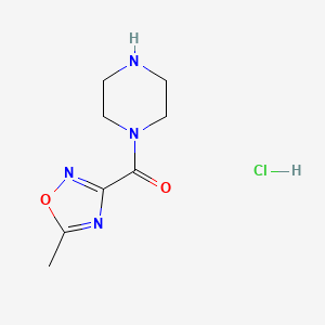 1-(5-Methyl-1,2,4-oxadiazole-3-carbonyl)piperazine hydrochloride