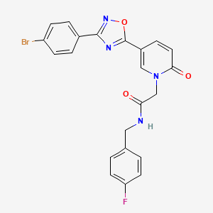2-(5-(3-(4-bromophenyl)-1,2,4-oxadiazol-5-yl)-2-oxopyridin-1(2H)-yl)-N-(4-fluorobenzyl)acetamide