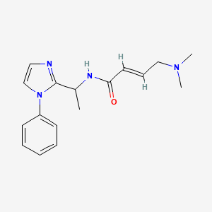 molecular formula C17H22N4O B2432774 (E)-4-(Dimethylamino)-N-[1-(1-phenylimidazol-2-yl)ethyl]but-2-enamide CAS No. 2411327-32-5