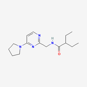 2-ethyl-N-((4-(pyrrolidin-1-yl)pyrimidin-2-yl)methyl)butanamide