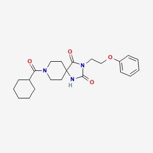 molecular formula C22H29N3O4 B2432778 8-(Cyclohexanecarbonyl)-3-(2-phenoxyethyl)-1,3,8-triazaspiro[4.5]decane-2,4-dione CAS No. 1021127-02-5
