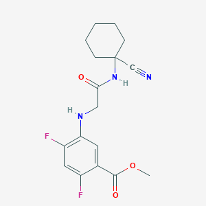 molecular formula C17H19F2N3O3 B2432781 Methyl 5-({[(1-cyanocyclohexyl)carbamoyl]methyl}amino)-2,4-difluorobenzoate CAS No. 1240979-24-1