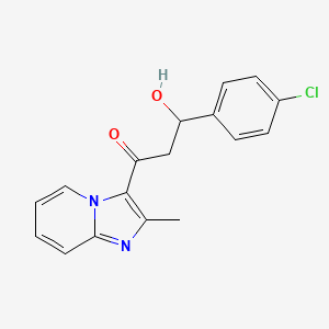 3-(4-Chlorophenyl)-3-hydroxy-1-(2-methylimidazo[1,2-a]pyridin-3-yl)-1-propanone