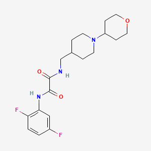 molecular formula C19H25F2N3O3 B2432793 N1-(2,5-difluorophenyl)-N2-((1-(tetrahydro-2H-pyran-4-yl)piperidin-4-yl)methyl)oxalamide CAS No. 2034509-57-2