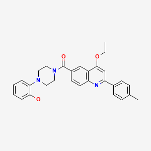 (4-Ethoxy-2-(p-tolyl)quinolin-6-yl)(4-(2-methoxyphenyl)piperazin-1-yl)methanone