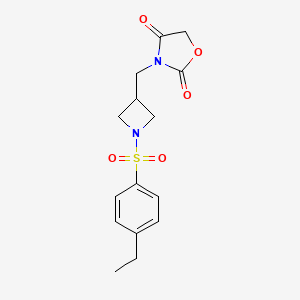3-((1-((4-Ethylphenyl)sulfonyl)azetidin-3-yl)methyl)oxazolidine-2,4-dione