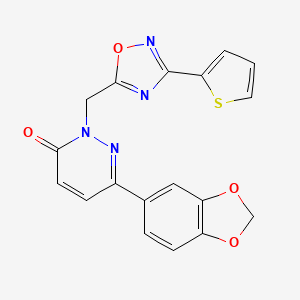 6-(1,3-benzodioxol-5-yl)-2-{[3-(2-thienyl)-1,2,4-oxadiazol-5-yl]methyl}pyridazin-3(2H)-one
