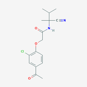molecular formula C16H19ClN2O3 B2432826 2-(4-acetyl-2-chlorophenoxy)-N-(1-cyano-1,2-dimethylpropyl)acetamide CAS No. 1808379-09-0