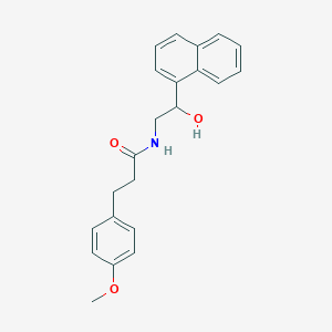 molecular formula C22H23NO3 B2432833 N-(2-hydroxy-2-(naphthalen-1-yl)ethyl)-3-(4-methoxyphenyl)propanamide CAS No. 1351608-87-1