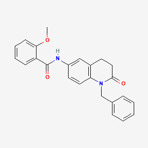 molecular formula C24H22N2O3 B2432835 N-(1-benzyl-2-oxo-1,2,3,4-tetrahydroquinolin-6-yl)-2-methoxybenzamide CAS No. 954660-86-7