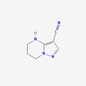 molecular formula C7H8N4 B2432838 4,5,6,7-Tetrahydropyrazolo[1,5-a]pyrimidine-3-carbonitrile CAS No. 115931-97-0