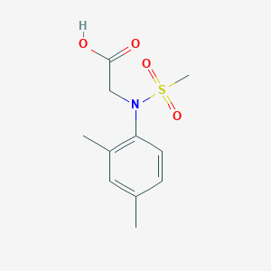 molecular formula C11H15NO4S B2432842 N-(2,4-Dimethylphenyl)-N-(methylsulfonyl)glycine CAS No. 363156-36-9