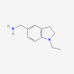 (1-Ethyl-2,3-dihydro-1h-indol-5-yl)methanamine
